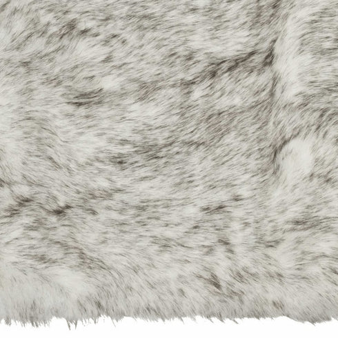 2' X 3' Black Faux Sheepskin Animal Print Washable Area Rug